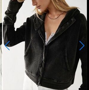 Free People Mason Crop Hoodie Size Large
